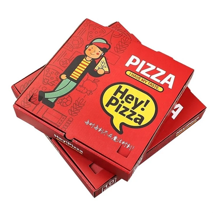 Boîtes à pizza colorées recyclables personnalisables
