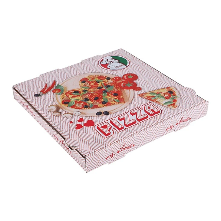 Boîte pliante en carton ondulé adaptée aux besoins du client de boîte à pizza