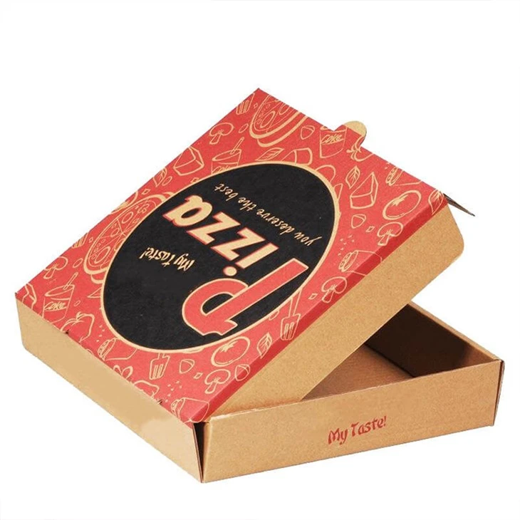 Boîte d'emballage de qualité alimentaire, boîte à pizza chinoise avec logo personnalisé