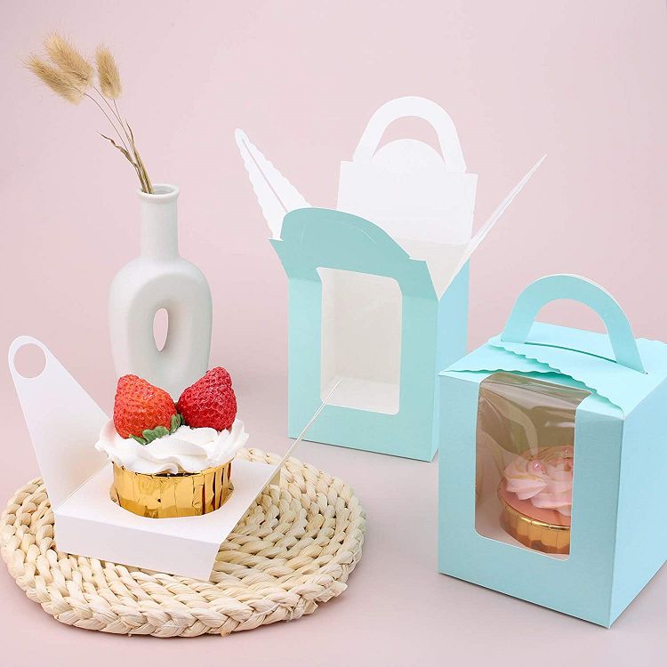 Boîte à gâteau haute en PET avec fenêtre haute résistance