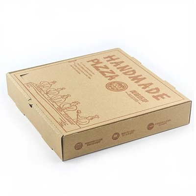 Boîte à pizza de luxe ondulée avec logo personnalisé de qualité alimentaire