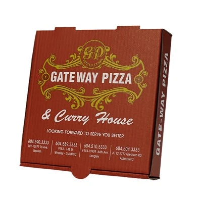 Boîte d'emballage de qualité alimentaire, boîte à pizza en carton ondulé personnalisée