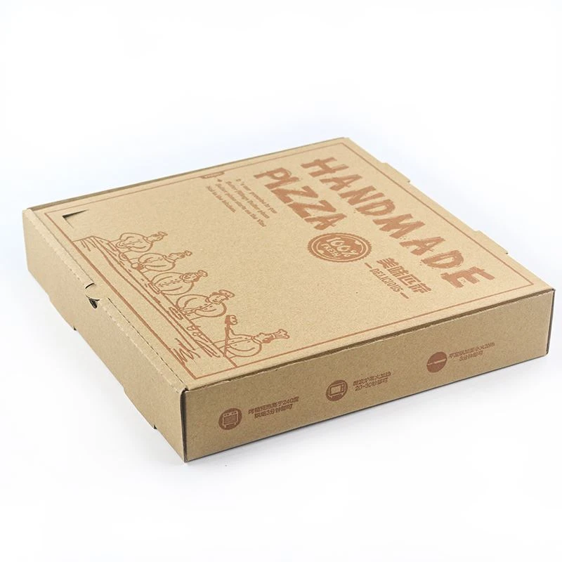 Emballage à emporter Boîtes à pizza en papier kraft